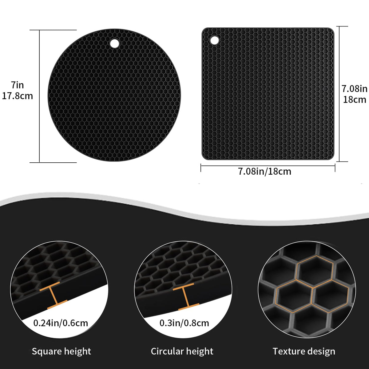 QPIX DIGITAL multi-use pot mats protecting surfaces and reducing noise