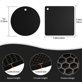 QPIX DIGITAL multi-use pot mats protecting surfaces and reducing noise