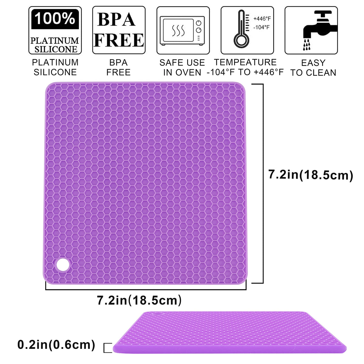 Bright, color-safe QPIX DIGITAL trivets brighten kitchens while protecting counters