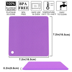 Bright, color-safe QPIX DIGITAL trivets brighten kitchens while protecting counters