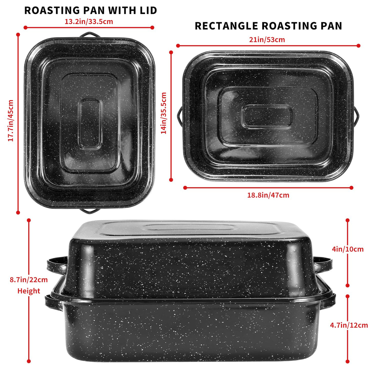 QPMR enameled surface ensures even heat distribution for consistent results.