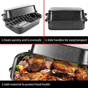 QPMR lid used as open roaster for versatile cooking options.