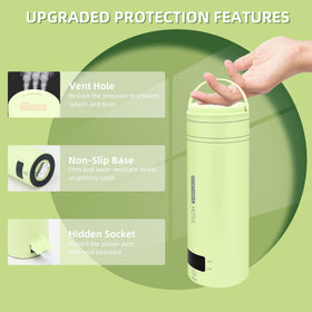 QRAGJBM anti-slip base and wide mouth for easy cleaning.