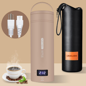 QRAGJBM travel kettle compact 450ml with LCD for fast, on the go tea