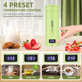QRAGJBM travel kettle with hidden handle for sleek portability.