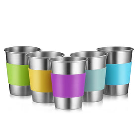 Qrooper 12oz stainless steel cups for daily use and easy stacking.