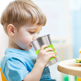 Qrooper versatile cups great for ice water, juice, or milk.
