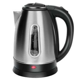 QSLKING electric kettle with 360-base for easy cordless pouring.