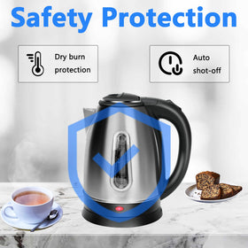 QSLKING kettle shows the cool-touch handle for safe lifting.