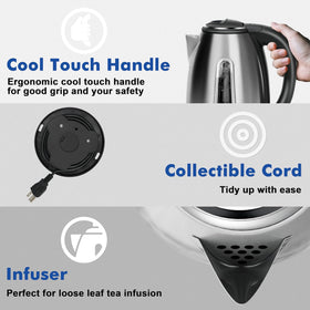 QSLKING kettle highlights stainless steel interior for durability.