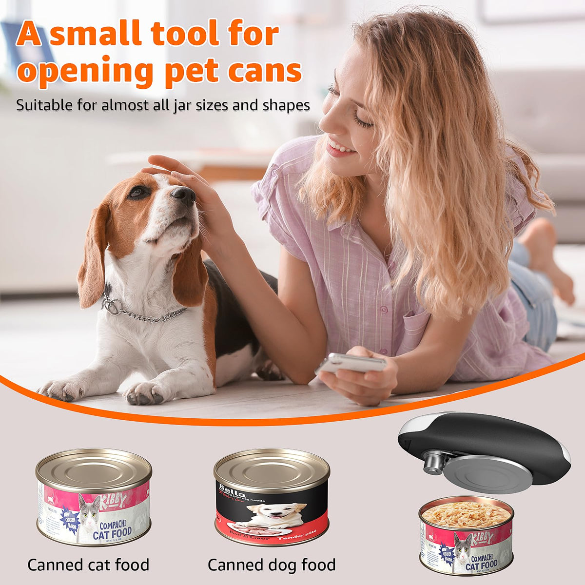 QTDHG Electric Can Opener fits in small spaces for travel and storage