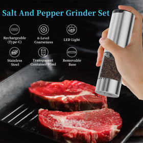 QTDHG LED-lit grinding in action for precise seasoning.