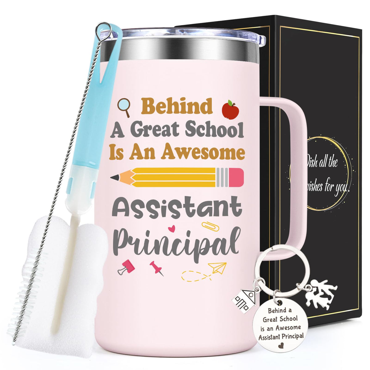 Qtencas 20 oz insulated mug maintains drink temperature during long school days.