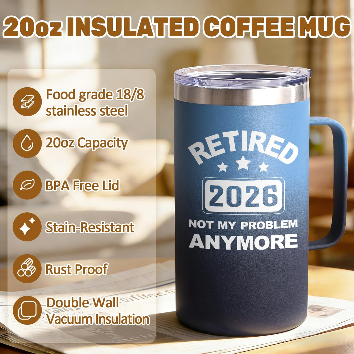 Qtencas retirement mug cold beverage illustration for iced drinks