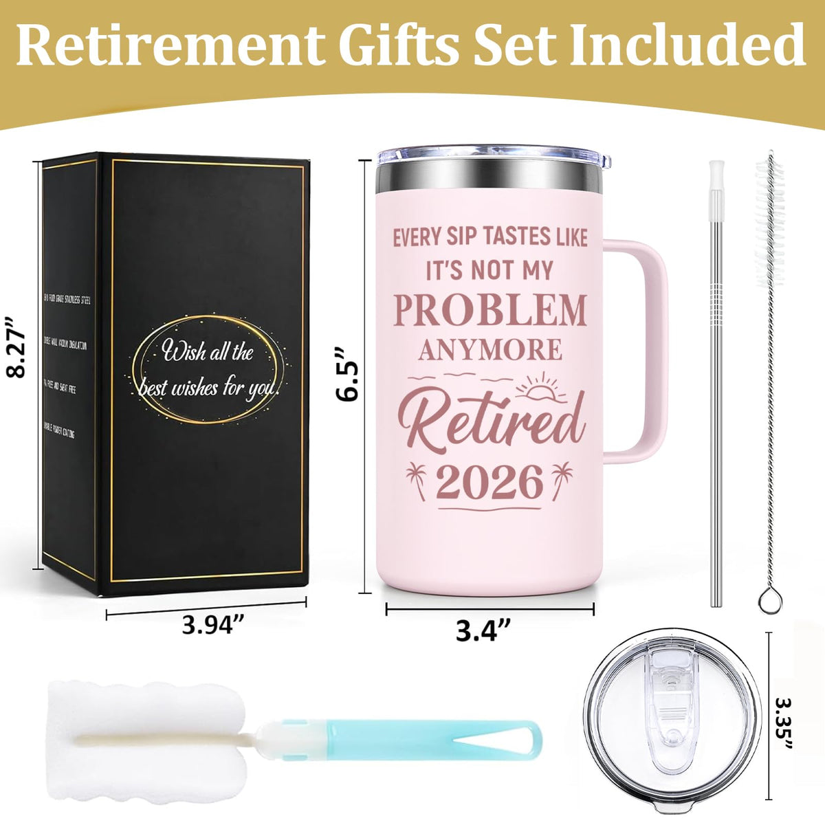 Versatile Qtencas retirement mug used at home, office, or travel