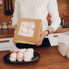 QTLCOHD 100-pack cupcake boxes ideal for parties and bakery orders