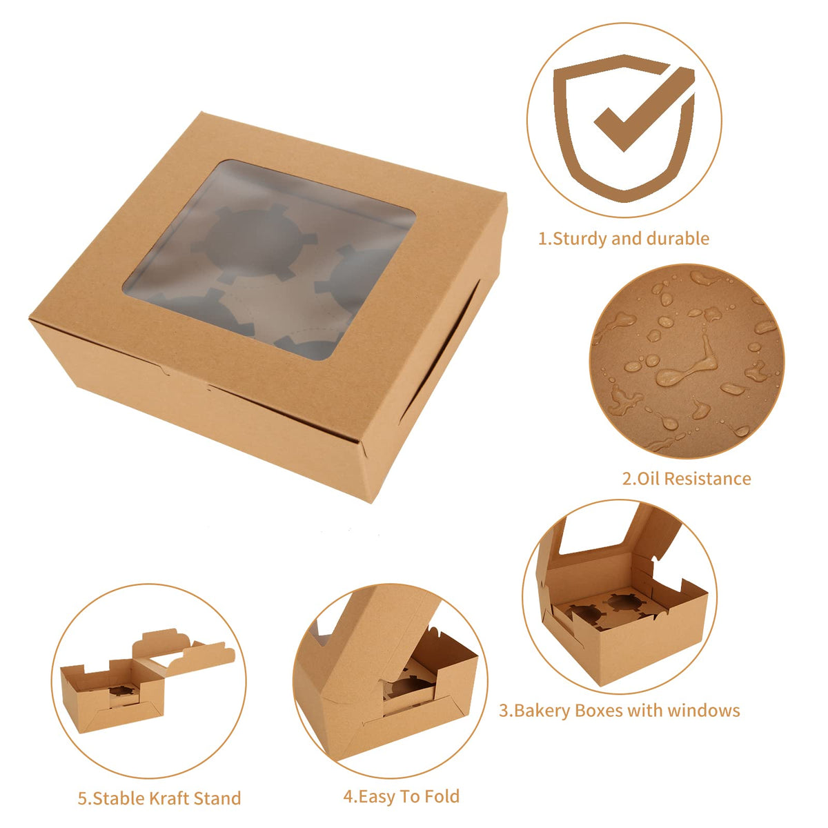 QTLCOHD sturdy internal supports protect cupcakes during transit