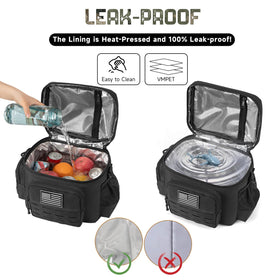 QT&QY Tactical Lunch Bag 600D Oxford fabric for durability and weather resistance