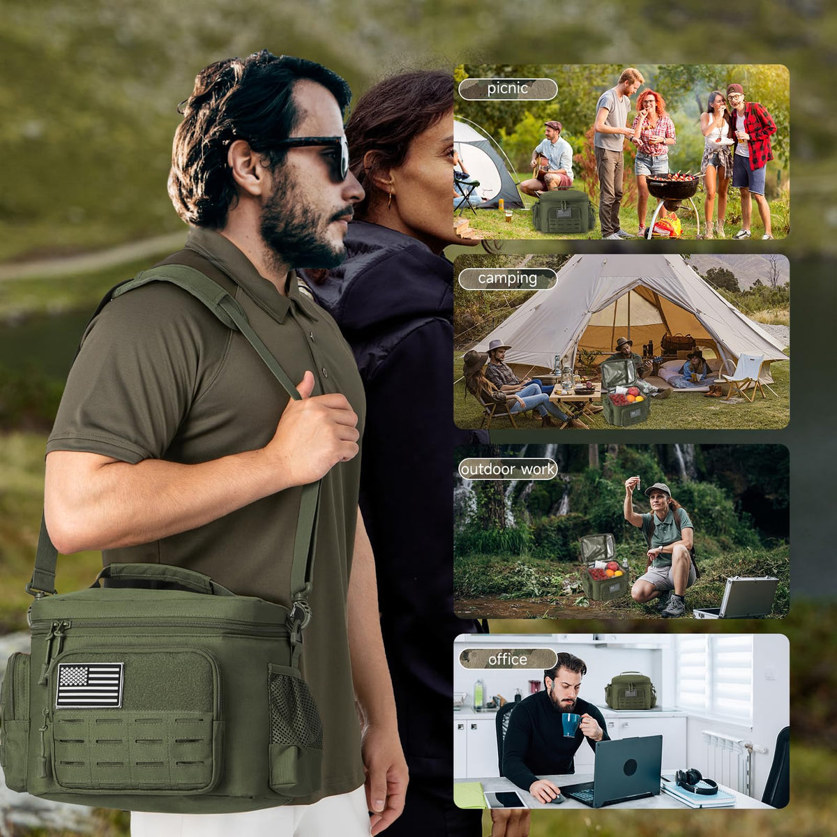 QT&QY lunch bag leakproof lining prevents leaks during transit.