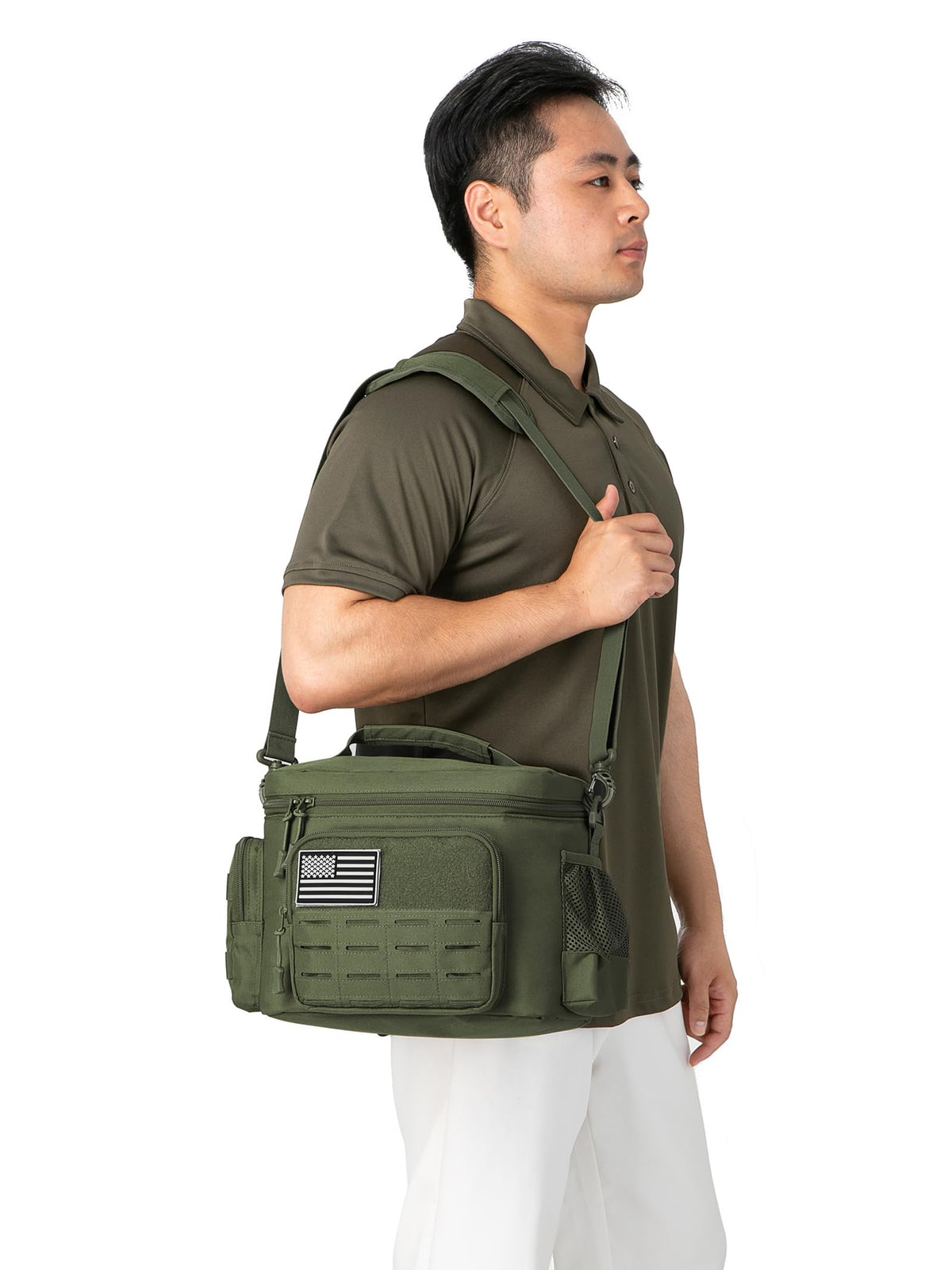 QT&QY tactical lunch bag versatile for work, picnics, and travel.