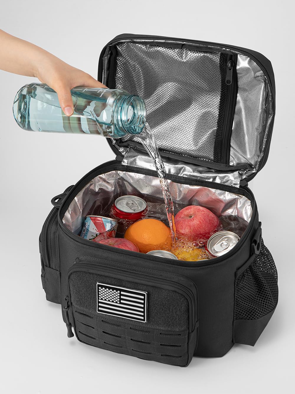 QT&QY Tactical Lunch Bag detachable shoulder strap for versatile carrying