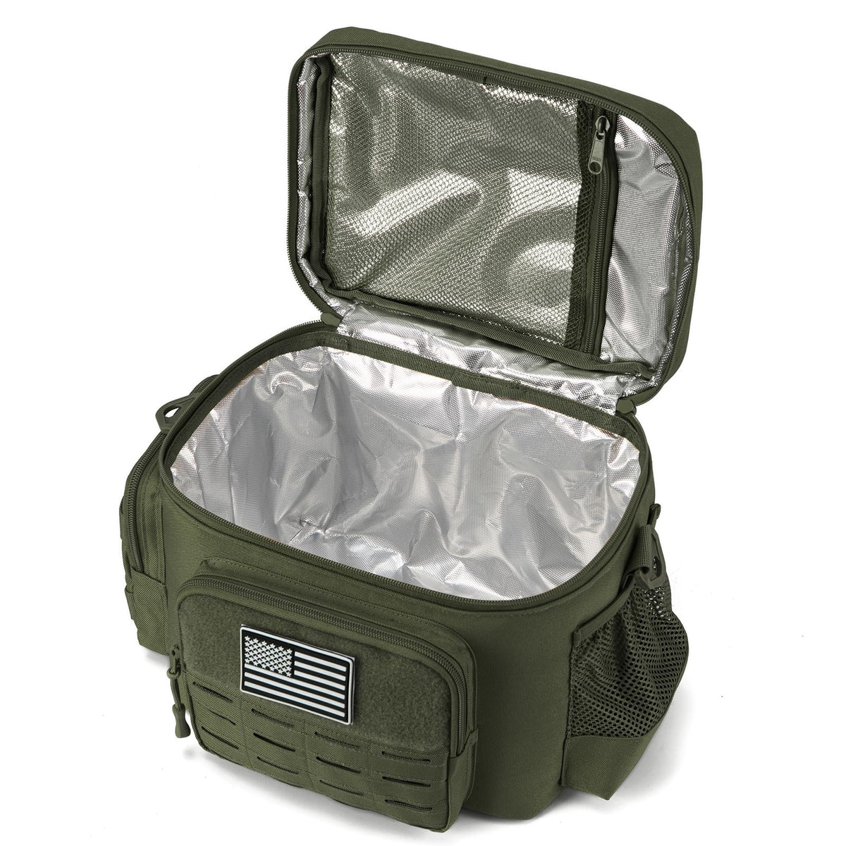 QT&QY lunch bag adjustable shoulder strap for comfortable carry.