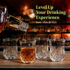QUAFFER shot glass with weighted base for easy, stable handling.