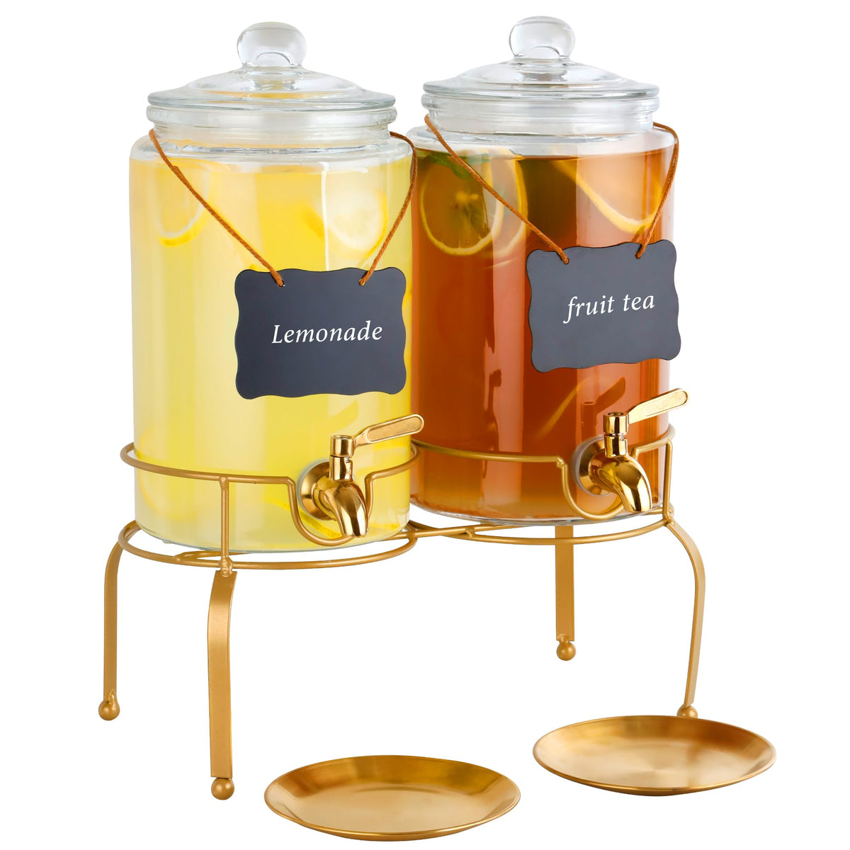 Quald drink dispensers two-pack with stand elevate party beverages