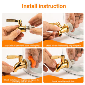 Quald food-grade stainless-steel spigot ensures safe pouring