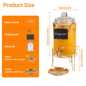 Quald glass dispenser with stand enhances party presentation for events