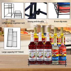 QUALLON protective bottle rack guards syrups while prepping drinks.