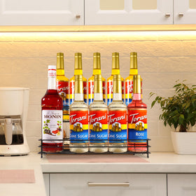 QUALLON syrup rack features anti-slip pads to protect bottles during use.
