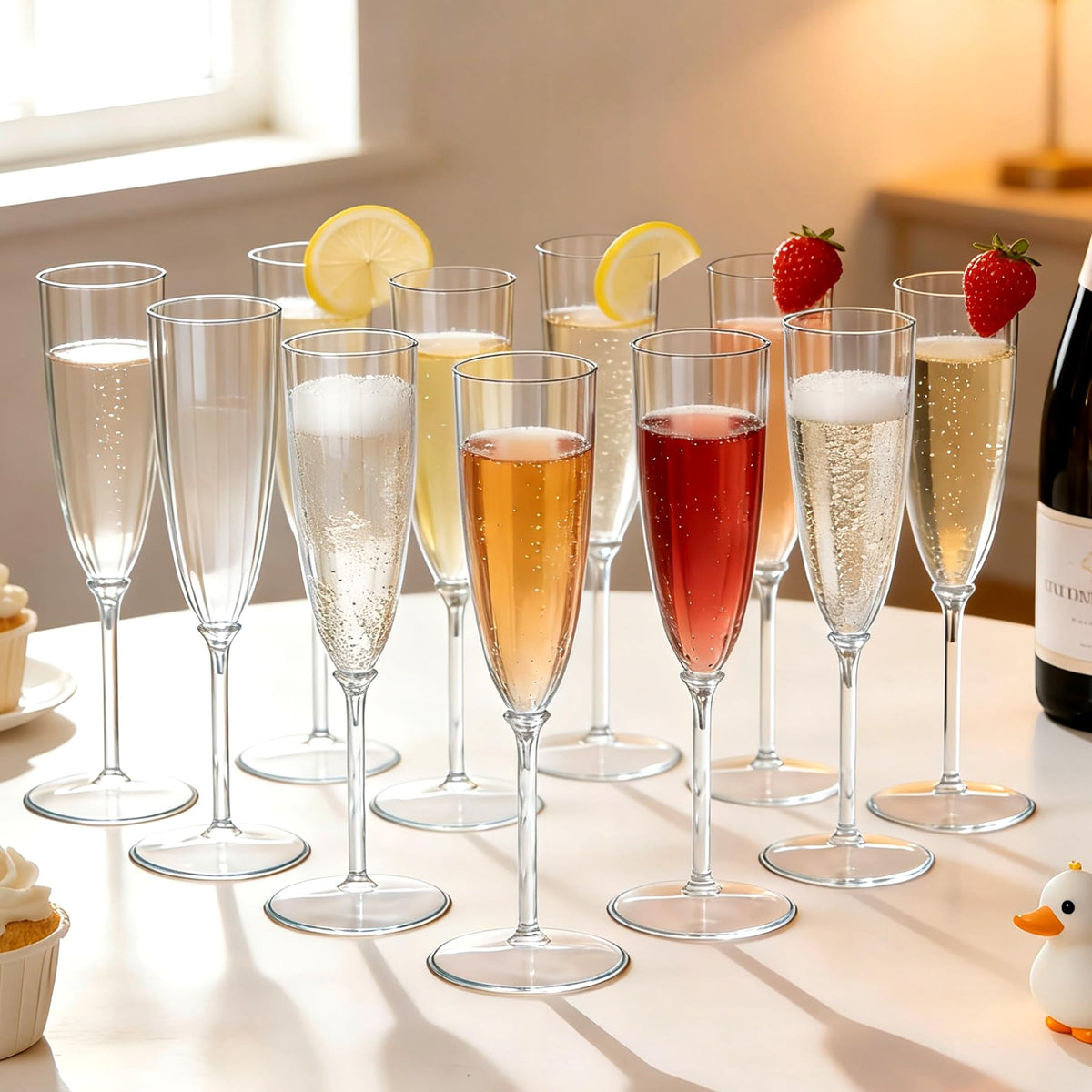 QualQuot handwashable and reusable flutes save time on cleanup.