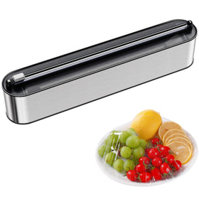 Quasziwa foil dispenser with magnetic base attaches securely to a fridge for quick access.