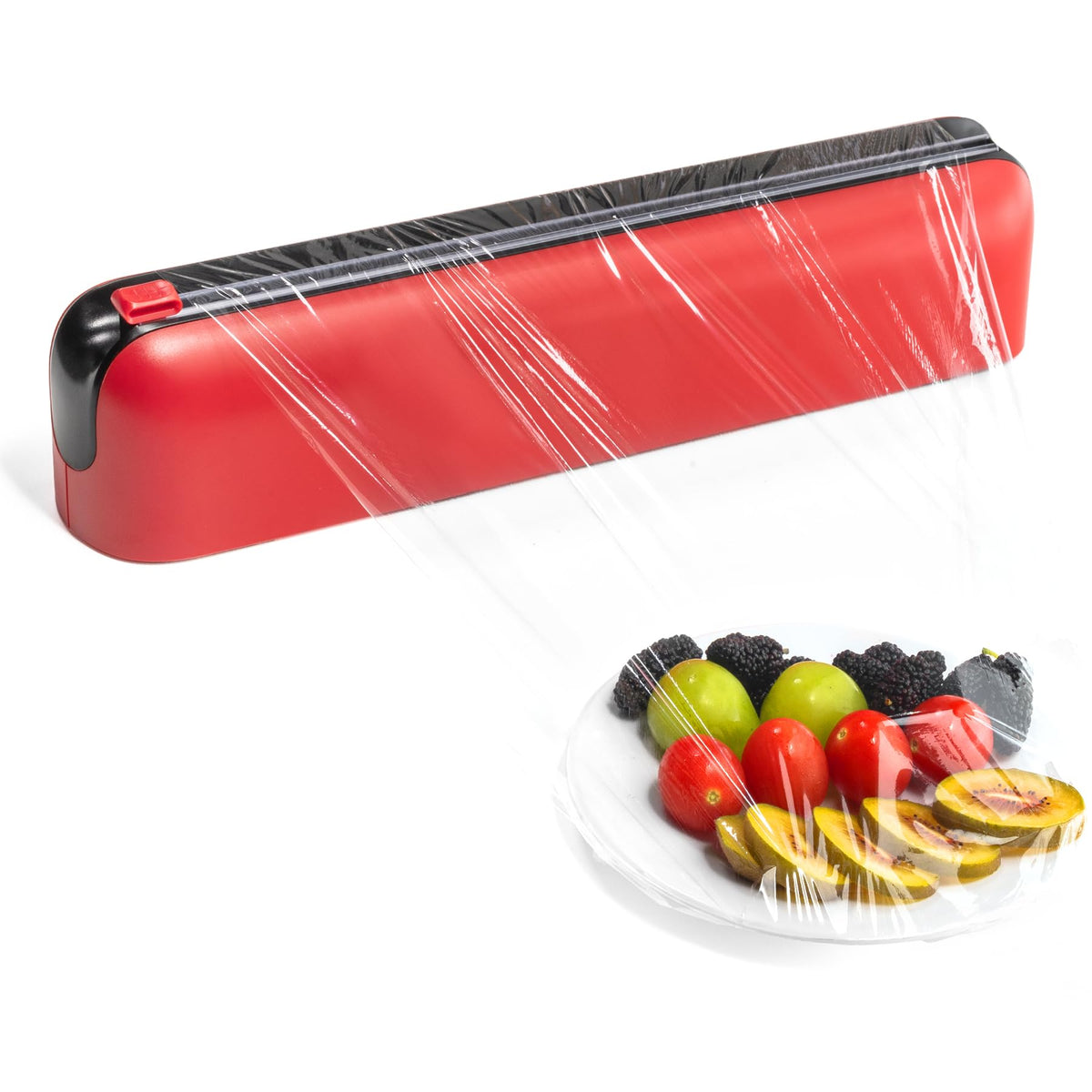Quasziwa magnetic foil dispenser attached to fridge for space-saving storage.