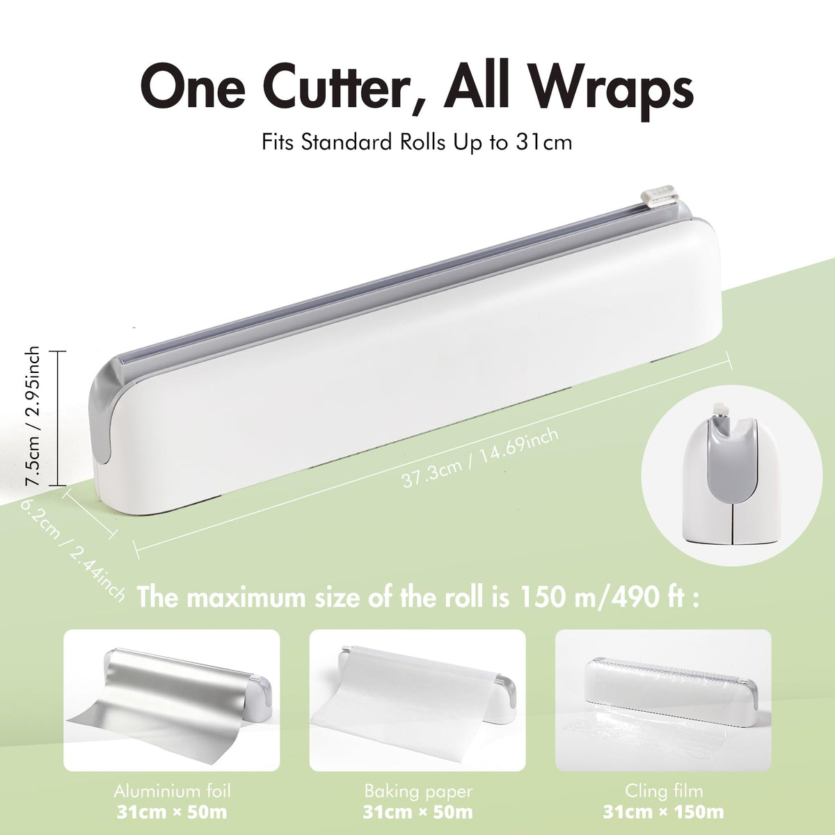 Quasziwa space-saving magnetic mount frees valuable counter space.