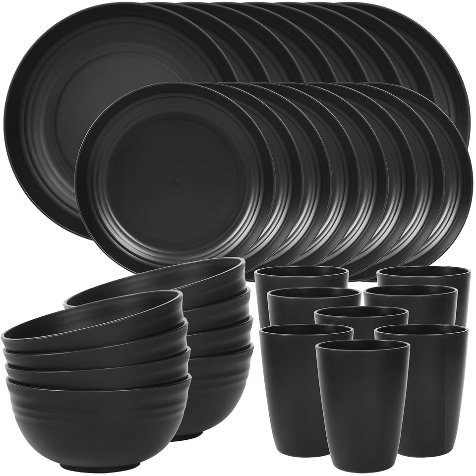 Quatish 32-piece dinnerware set for eight, ideal for entertaining at home.