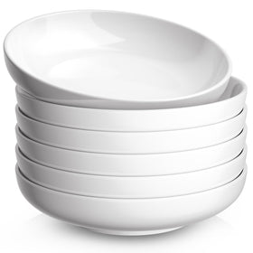 Quatish 35oz pasta bowls set of 6 with generous 8.5-inch diameter for hearty portions.