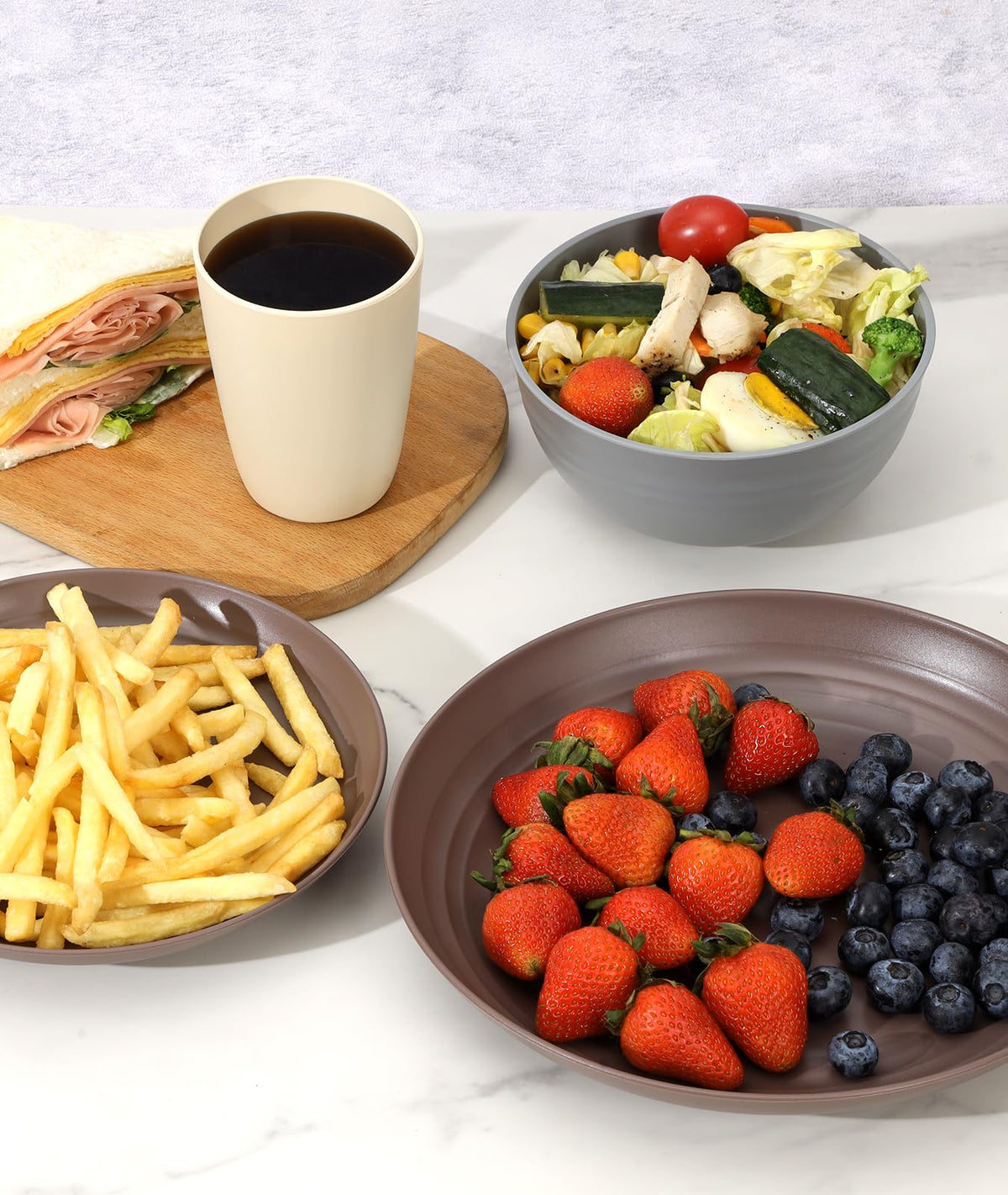 Quatish kid-friendly durable dinnerware resistant to chips and scratches