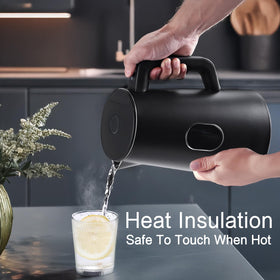 QUAXWELL BPA-free kettle with auto shut-off for safety.