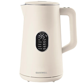QUAXWELL kettle with cool-touch exterior for safe, comfortable pouring.