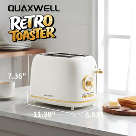 QUAXWELL toaster bagel function delivers even toast for bagel lovers.