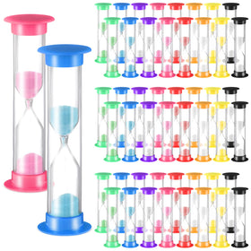 Queekay 48-pcs 2-minute sand timers set for classroom, kitchen, and group tasks.