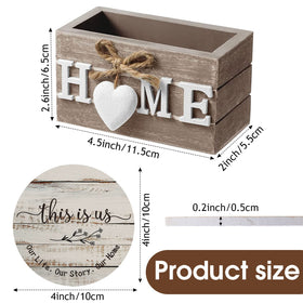 Queekay coasters wooden farmhouse design showcases natural wood texture.