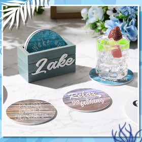 Queekay lake gift idea coasters for boating lovers