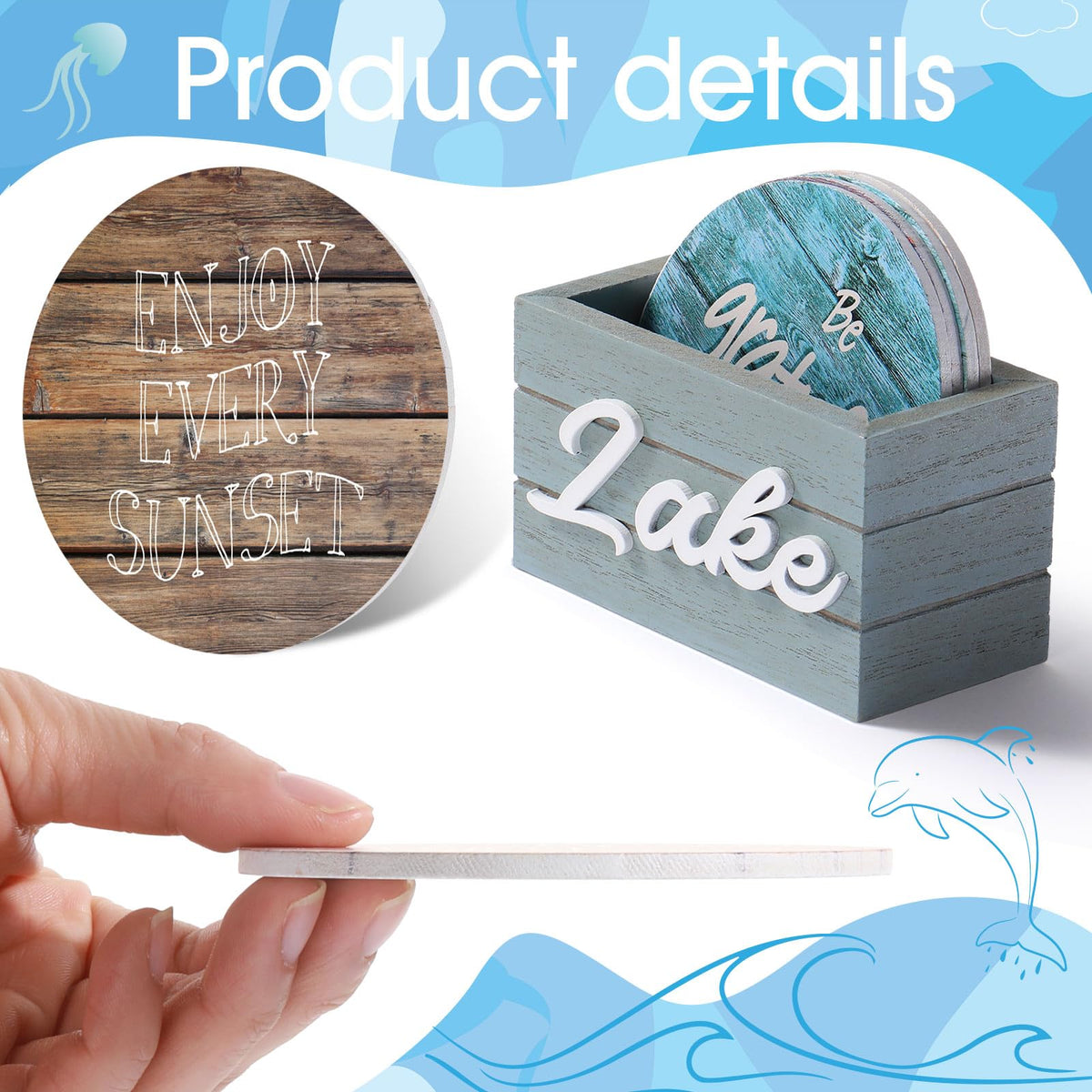 Queekay lake life design adds rustic charm to coffee tables