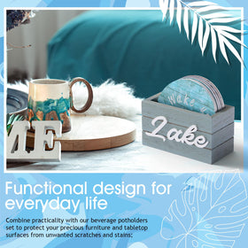 Queekay six-piece coaster pack ideal for lake houses