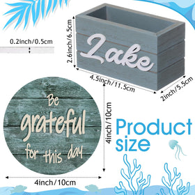 Queekay wooden 4-inch coasters capture lake life with durability