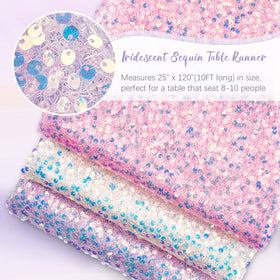 QueenDream mermaid-party decor table runner adds shimmer to celebrations