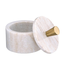 Queenza marble salt cellar compact design fits small kitchens.